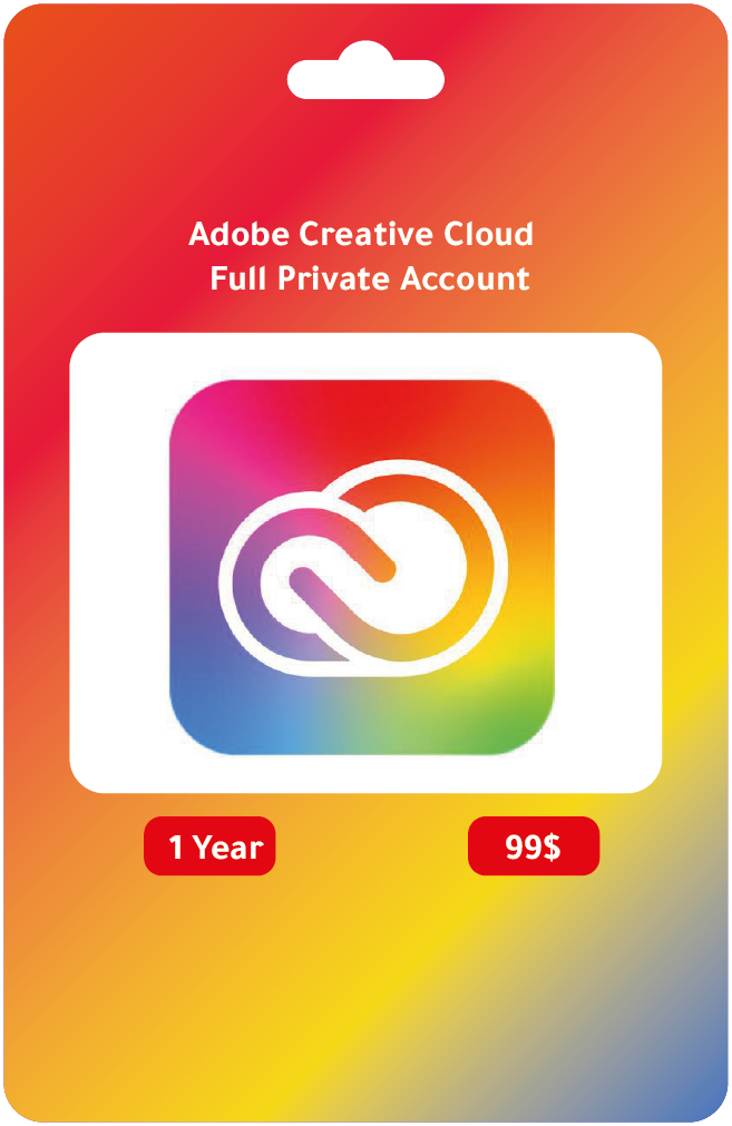 اشتراك Adobe Creative Cloud لمدة سنة – حساب خاص كامل